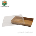 Wegwerp aangepaste kraft afhaalmaaltijden voedselcontainer papieren doos